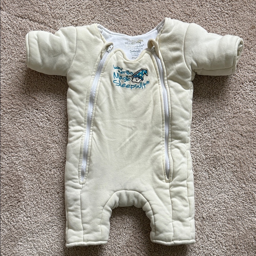 Cozy Cream Baby Footie by Woombie
